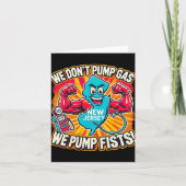 New Jersey We Don't Pumg Gas, We Pump Fists Kaart (Voorkant)