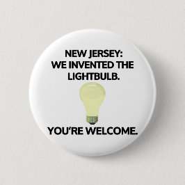 New Jersey: We hebben de lamp uitgevonden. Ronde Button 5,7 Cm