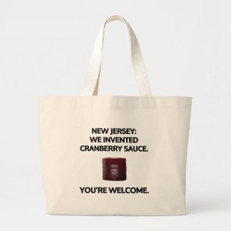 New Jersey: We hebben kruidenierssaus uitgevonden. Grote Tote Bag