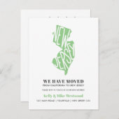 NEW JERSEY We hebben verhuisd Nieuw adres New Home Briefkaart (Voorkant / Achterkant)