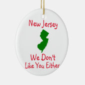 New Jersey we houden niet van jullie keramisch Orn Ornament (Rechts)