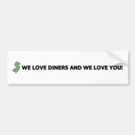 New Jersey: We houden van diners en we houden van Bumpersticker