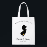 New Jersey Wedding Welcome Bag Tas, Gold Heart Boodschappentas<br><div class="desc">Vul deze welkomsttas met favoriete godies voor je gasten als ze in New Jersey aankomen!</div>