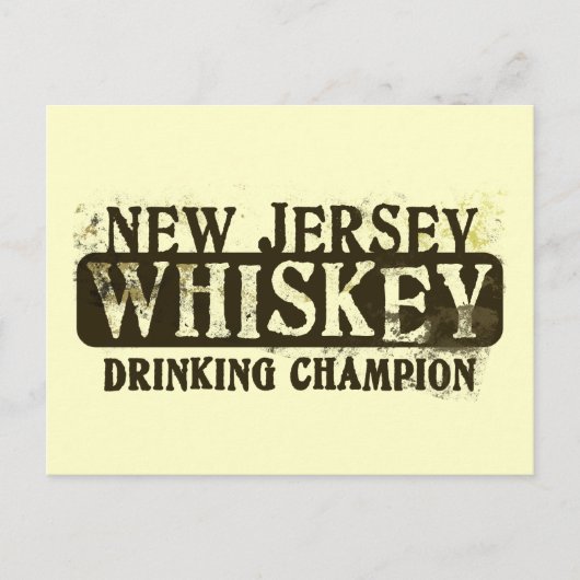 New Jersey Whiskey Drink Champion Briefkaart (Voorkant)