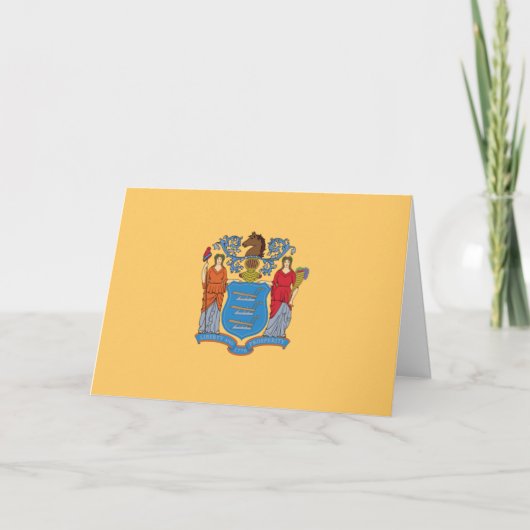 New Jerseyan Flag, Flag of New Jersey Kaart (Voorkant)