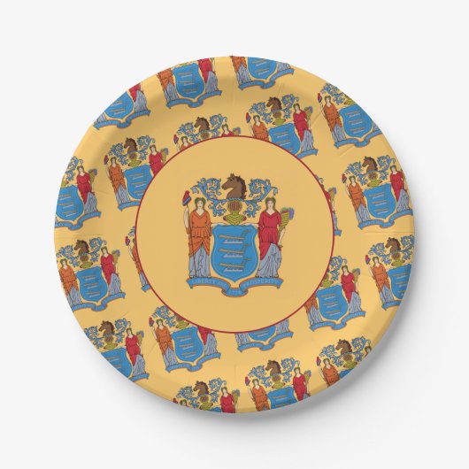 New Jerseyan Flag, Flag of New Jersey Papieren Bordje (Voorkant)