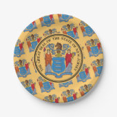 New Jerseyan Flag & Seal, New Jersey Papieren Bordje (Voorkant)