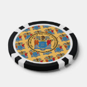 New Jerseyan Flag & Seal, New Jersey Poker Chips (Enkel)