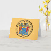 New Jerseyan Seal, Seal of New Jersey Kaart (Gele Bloem)