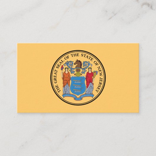 New Jerseyan Seal, Zegel van New Jersey Visitekaartje (Voorkant)
