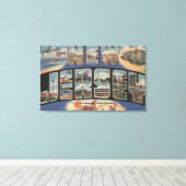 New JerseyLarge Letter ScenesNew Jersey Canvas Afdruk (Insitu (Houten vloer))