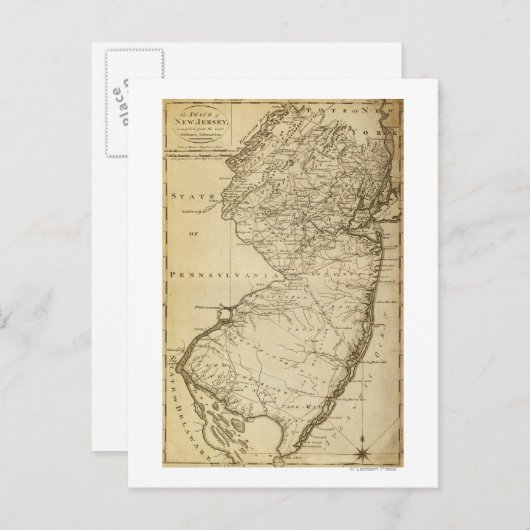 New JerseyPanoramic MapNew Jersey Briefkaart (Voorkant / Achterkant)