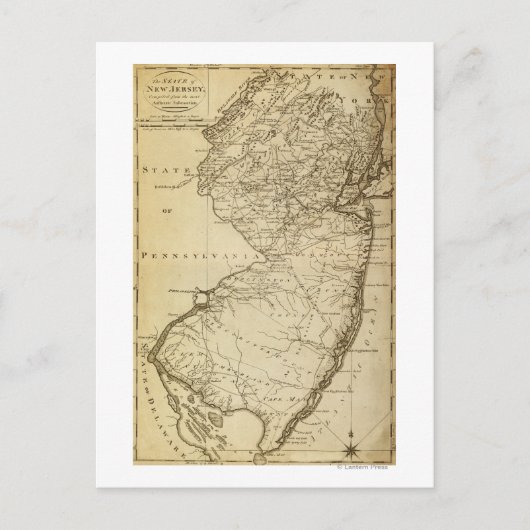 New JerseyPanoramic MapNew Jersey Briefkaart (Voorkant)