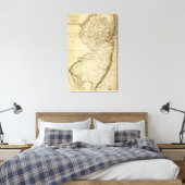 New JerseyPanoramic MapNew Jersey Canvas Afdruk (Insitu (Slaapkamer))