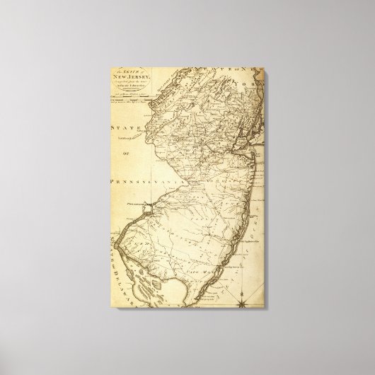 New JerseyPanoramic MapNew Jersey Canvas Afdruk (Voorkant)