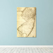 New JerseyPanoramic MapNew Jersey Canvas Afdruk (Insitu (Houten vloer))