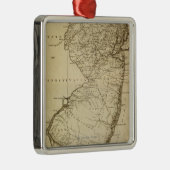 New JerseyPanoramic MapNew Jersey Metalen Ornament (Rechts)