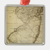 New JerseyPanoramic MapNew Jersey Metalen Ornament (Voorkant)