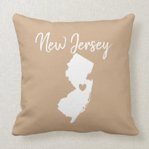 New    Jerseystate kaart liefde Sierkussen thuis