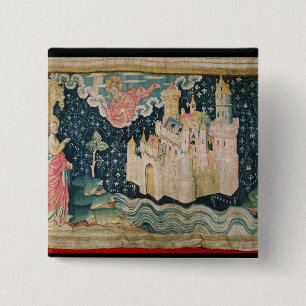 New Jerusalem Vierkante Button 5,1 Cm