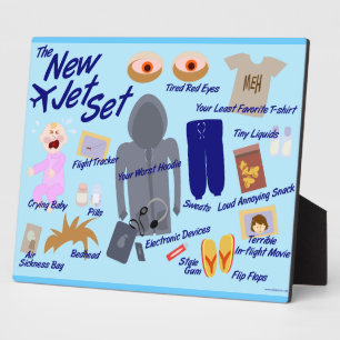 New Jet Set Funny Air Travel Cartoon Parody Fotoplaat