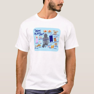 New Jet Set Funny Air Travel Cartoon T-shirt