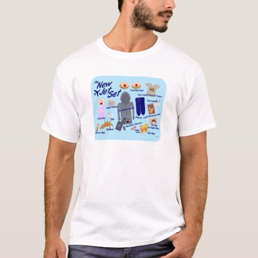 New Jet Set Funny Air Travel Cartoon T-shirt (Voorkant)