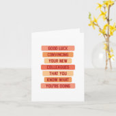 New Job Good Luck Kaart (Gele Bloem)
