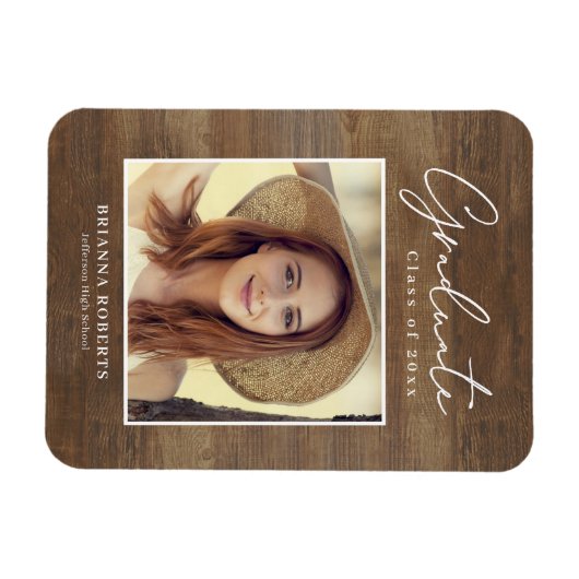 New Journey Rustic Afstuderen koninklijke Magnet Magneet (Horizontaal)