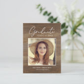 New Journey Rustic Afstuderen koninklijke postcar Briefkaart (Staand voorkant)