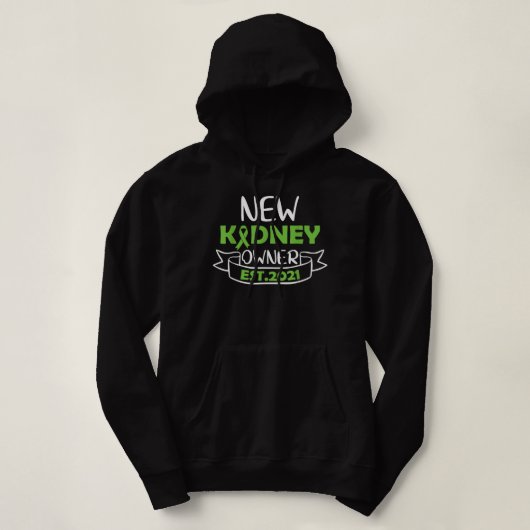 New Kidney Owner 2021 Kidney Transplant Survivor A Hoodie (Design voorkant)