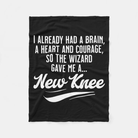 New Knee Funny Wizard Knee Replacement Surgery Rec Fleece Deken (Voorkant)