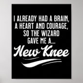 New Knee Funny Wizard Knee Replacement Surgery Rec Poster (Voorkant)
