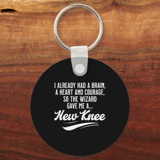 New Knee Funny Wizard Knee Replacement Surgery Rec Sleutelhanger (Voorkant)