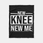 New Knee New Me Funny Knee Replacement Surgery Rec Fleece Deken (Voorkant)