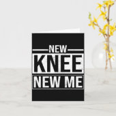 New Knee New Me Funny Knee Replacement Surgery Rec Kaart (Gele Bloem)
