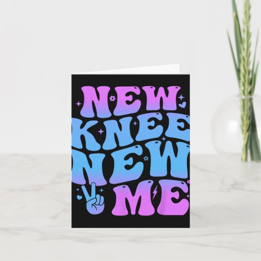 New Knee New Me Funny Knee Replacement Surgery Rec Kaart (Voorkant)