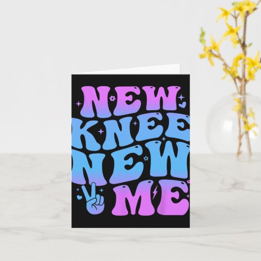 New Knee New Me Funny Knee Replacement Surgery Rec Kaart (Gele Bloem)