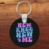 New Knee New Me Funny Knee Replacement Surgery Rec Sleutelhanger (Voorkant)
