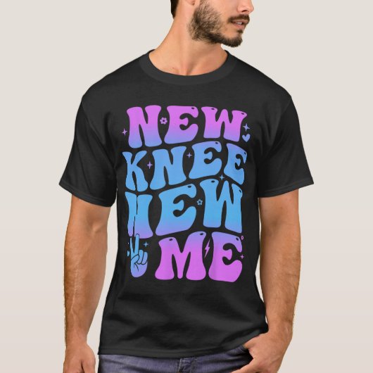 New Knee New Me Funny Knee Replacement Surgery Rec T-shirt (Voorkant)