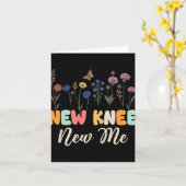 New Knee New Me Funny Knee Surgery Recovery Joke Kaart (Gele Bloem)