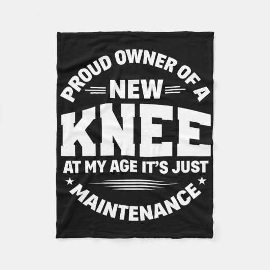 New Knee Replacement Surgery Get Well Recovery Gag Fleece Deken (Voorkant)