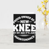 New Knee Replacement Surgery Get Well Recovery Gag Kaart (Gele Bloem)