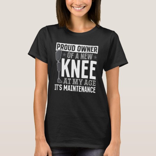 New Knee Surgery Recovery Get Well T-shirt (Voorkant)
