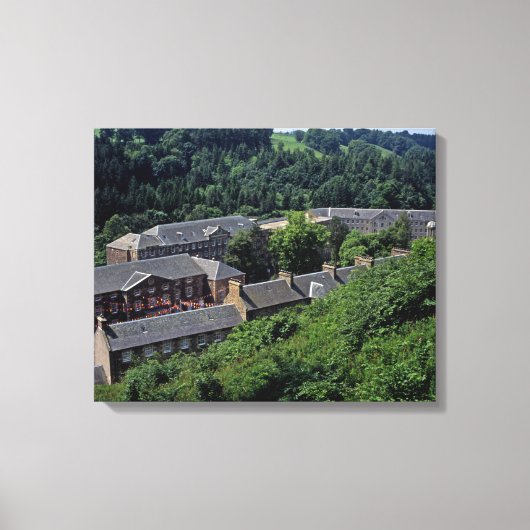 New Lanark Scotland Briefkaart Poster Photo Block Canvas Afdruk (Voorkant)