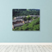 New Lanark Scotland Briefkaart Poster Photo Block Canvas Afdruk (Insitu (Houten vloer))