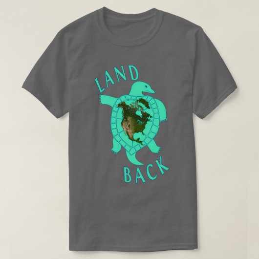 New Land Back Turtle Island T-shirt (Design voorkant)