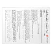 *New* Lash-instemmingsformulier Notitieblok (Voorkant)