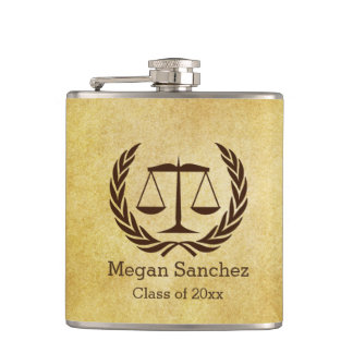 New Law School Afstuderen Gift Idee Heupfles