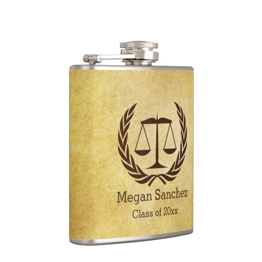 New Law School Afstuderen Gift Idee Heupfles (Rechts)